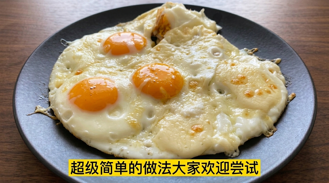 Uova Fritte al Formaggio (Senza Girarle)