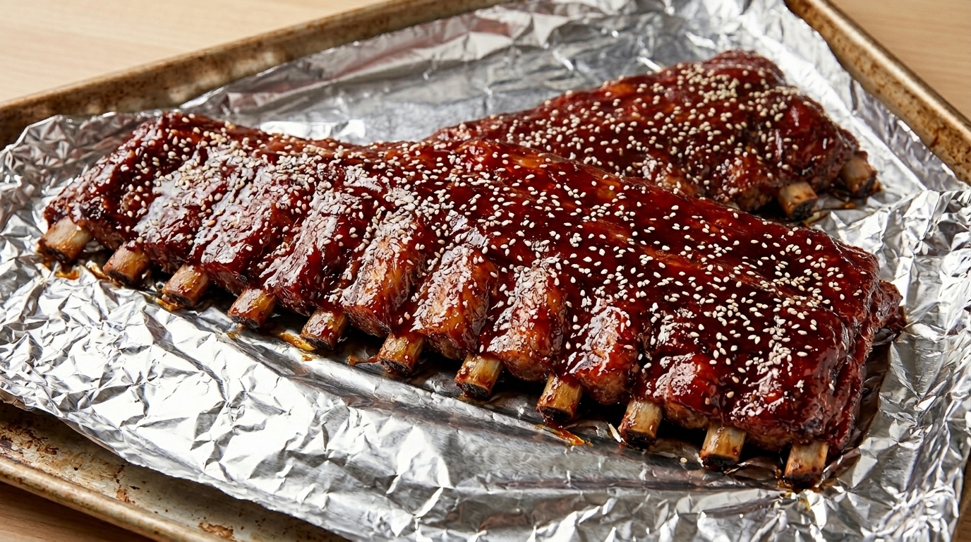 Costine di Maiale Arrostite al Miele in Stile Char Siu