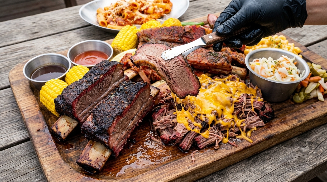 L'Originale Brisket e Costine di Manzo al Barbecue Texas Style