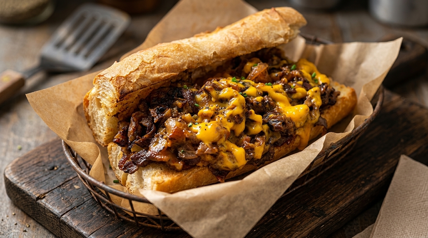 Philly Cheesesteak Classico con Cipolle Caramellate