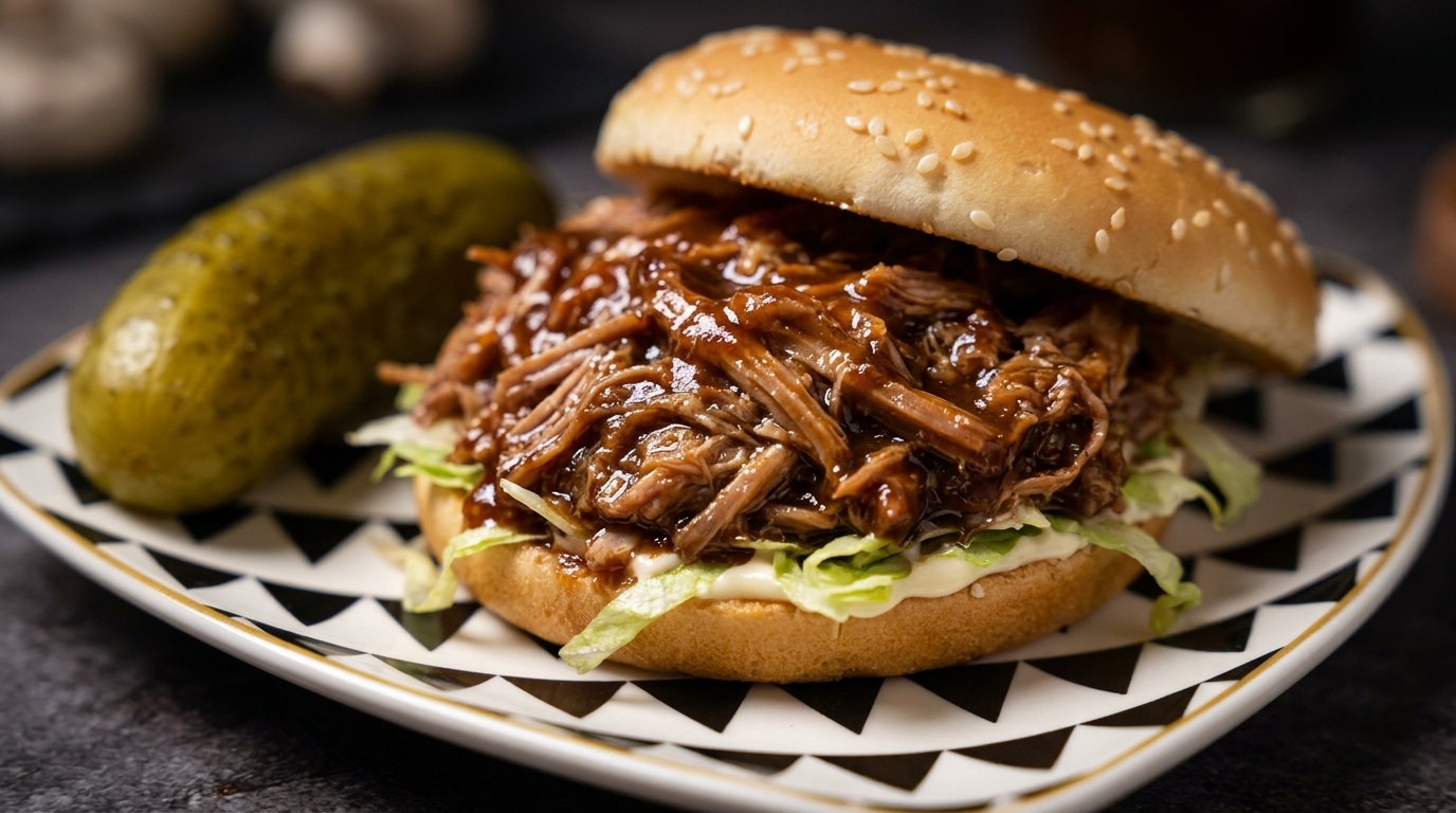 Burger di Pulled Pork al BBQ a Cottura Lenta