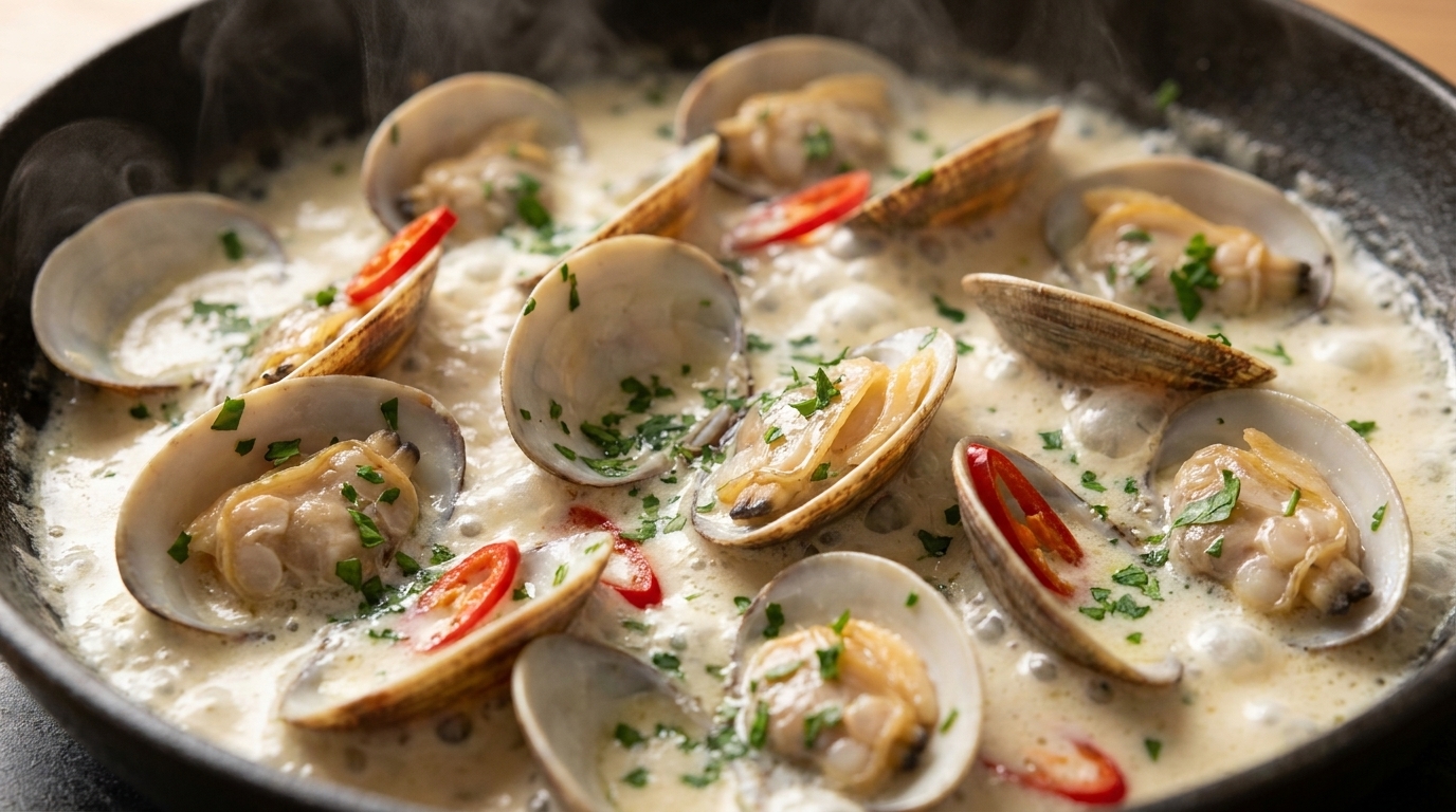 Vongole Cremose al Burro e Aglio