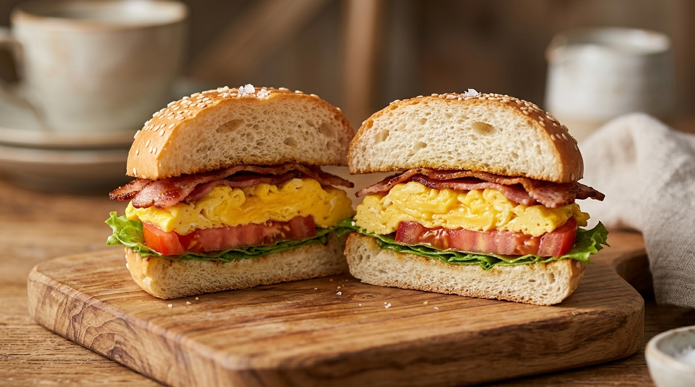 L'Ultimate Burger con Pancetta e Uova Strapazzate