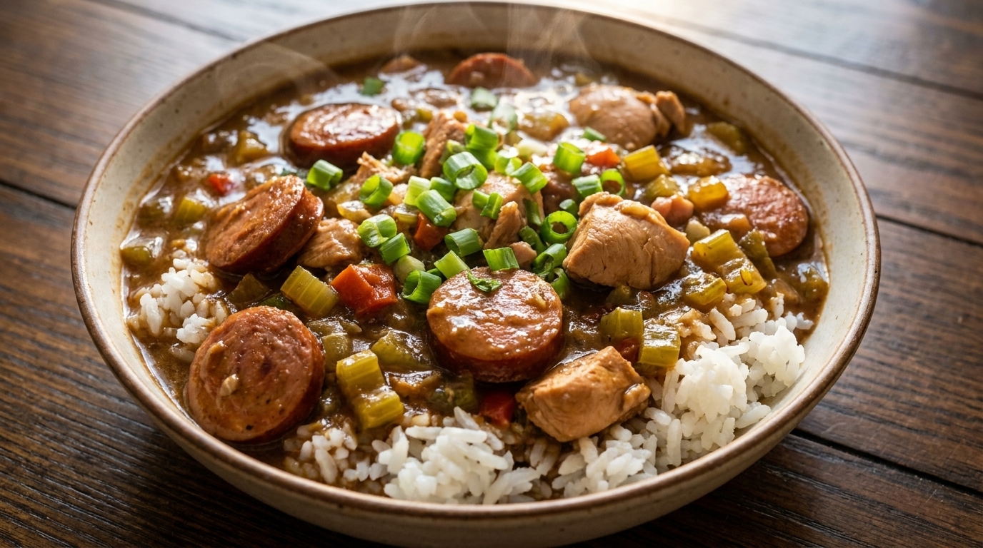 Gumbo Cajun Autentico della Louisiana
