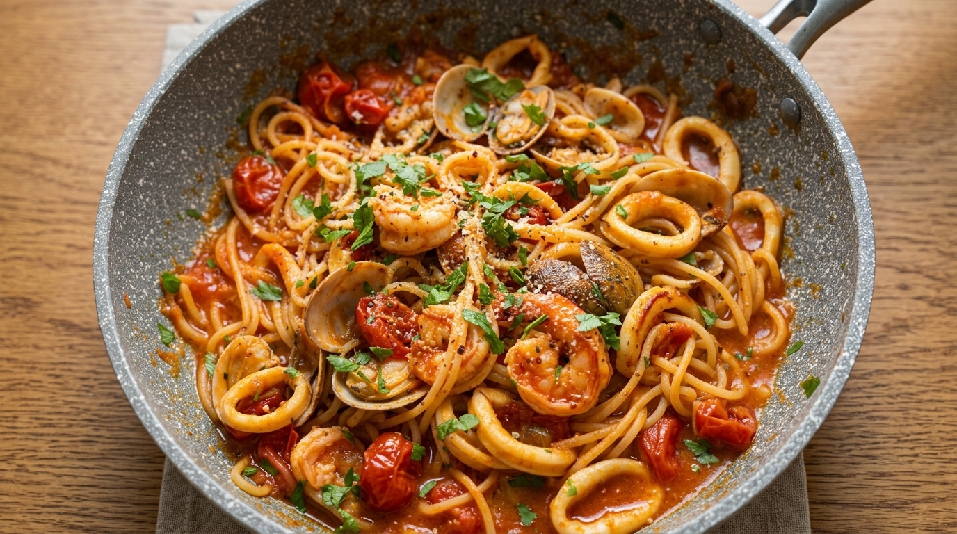 Spaghetti ai Frutti di Mare e Pomodoro: Ricetta Classica
