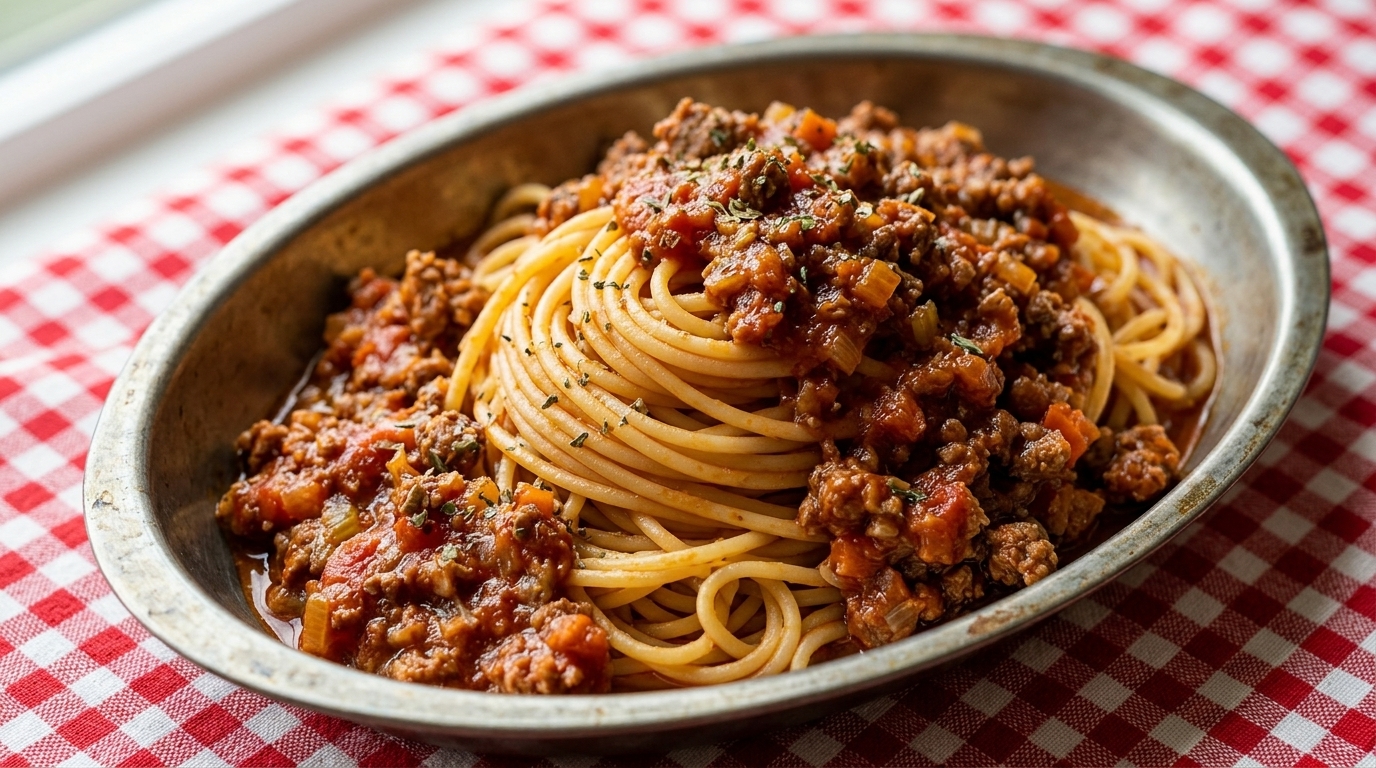 Spaghetti alla Bolognese: Una Ricca Versione in Stile Asiatico
