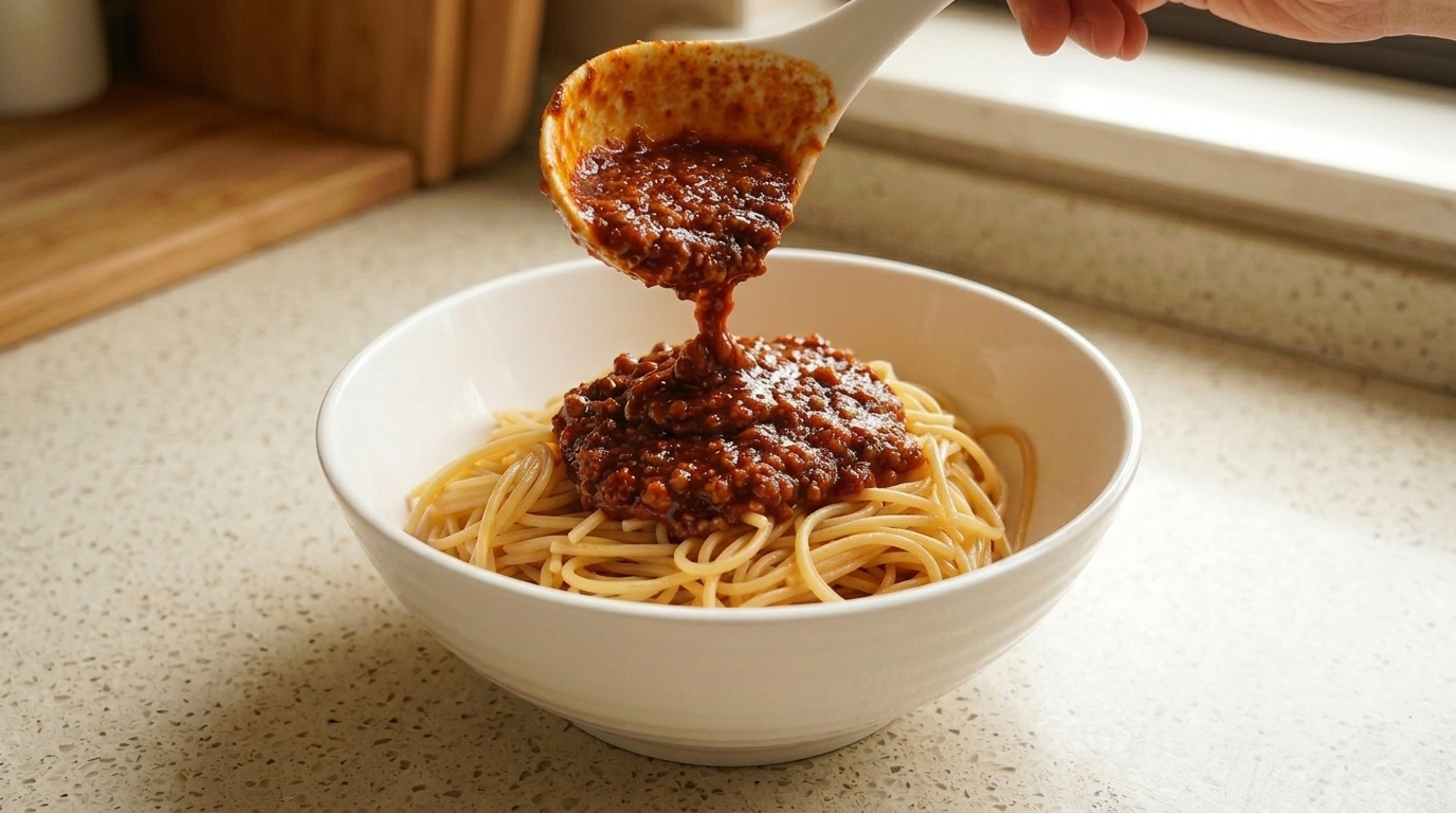 Spaghetti al Ragù di Manzo Ricco di Umami