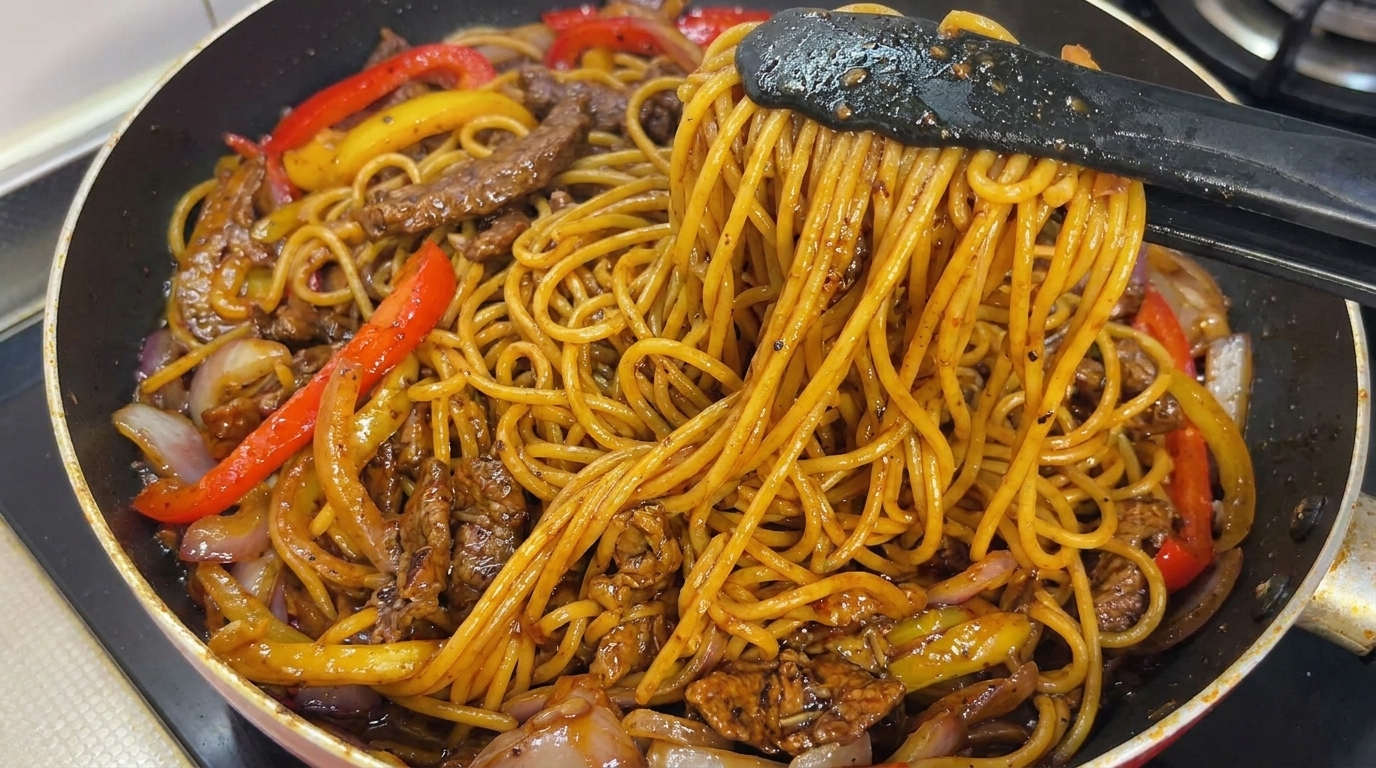 Spaghetti al Manzo e Pepe Nero in Stile Fusion