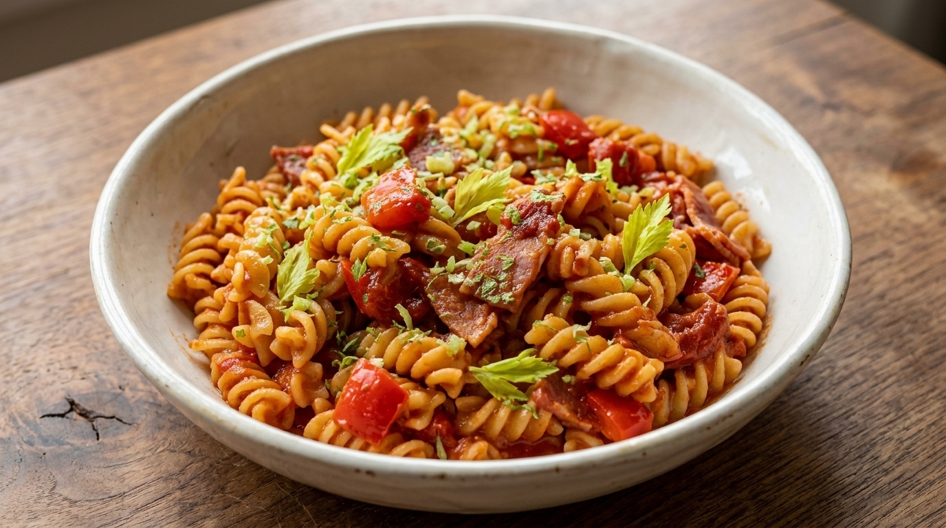 Pasta al Pomodoro e Pancetta nel Cuociriso