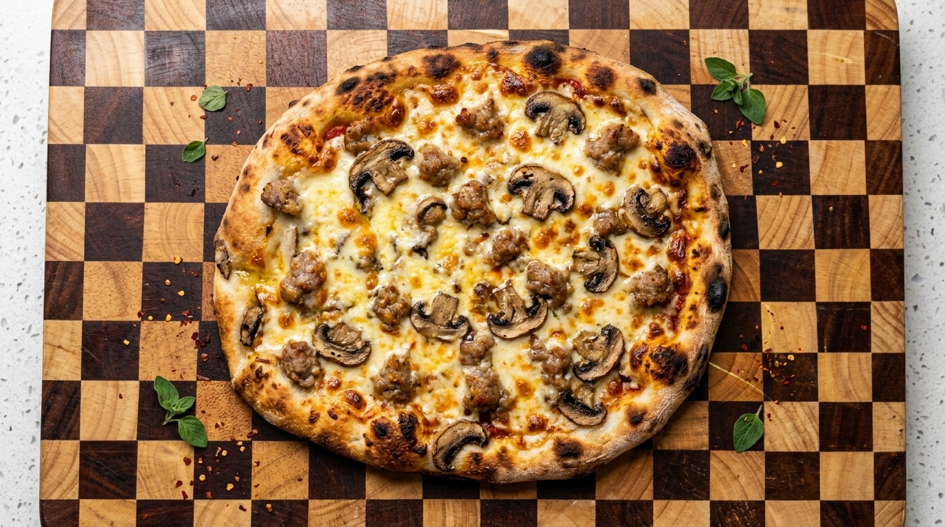 Pizza Boscaiola Fatta in Casa: Salsiccia e Funghi con Poolish