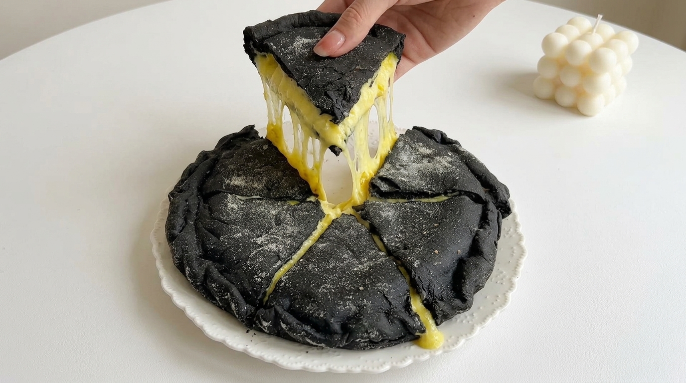 Pizza Ripiena Black Gold al Durian