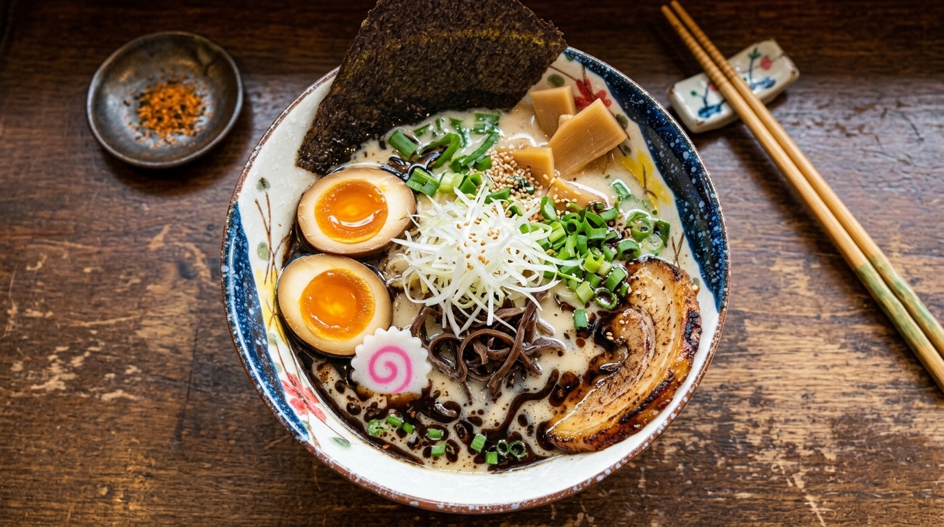 Ramen Tonkotsu con Olio all'Aglio Nero (Mayu Ramen)