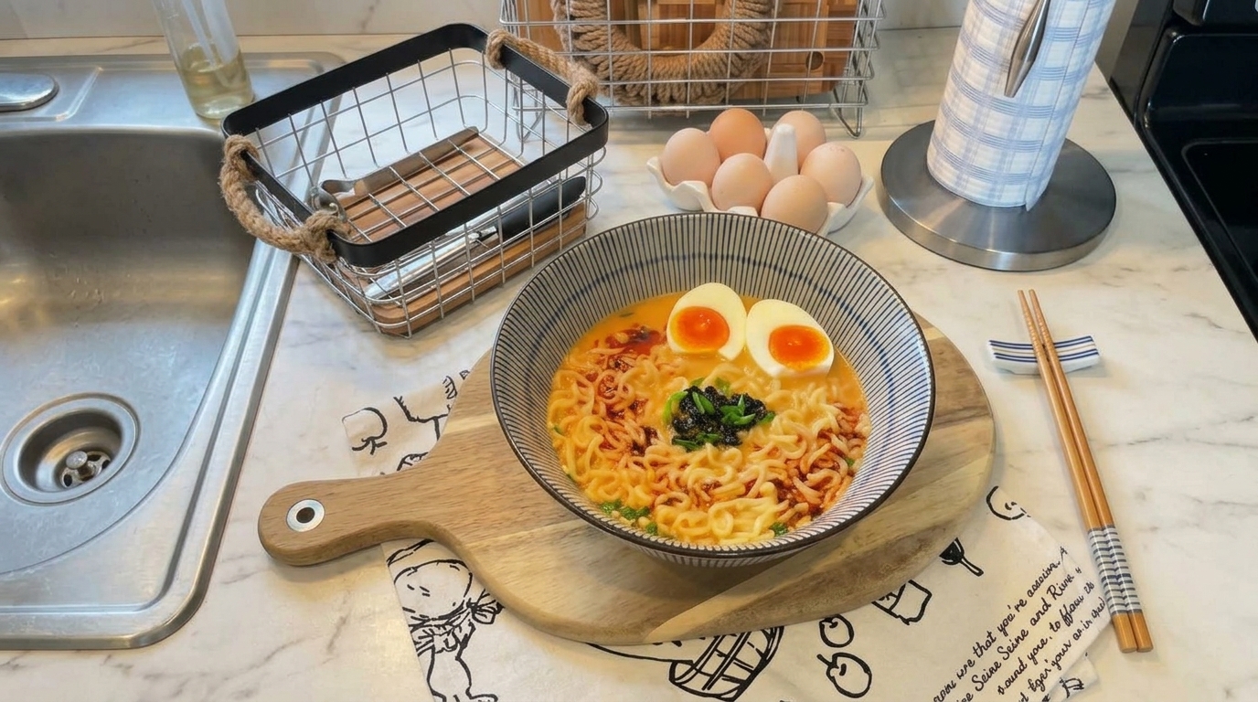 Ramen Istantaneo in 10 Minuti: Il Trucco per un Brodo Cremoso Stile Tonkotsu