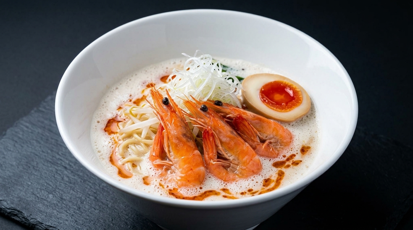 Ramen Cremoso ai Gamberi e Pollo (Ebi Tori Paitan)
