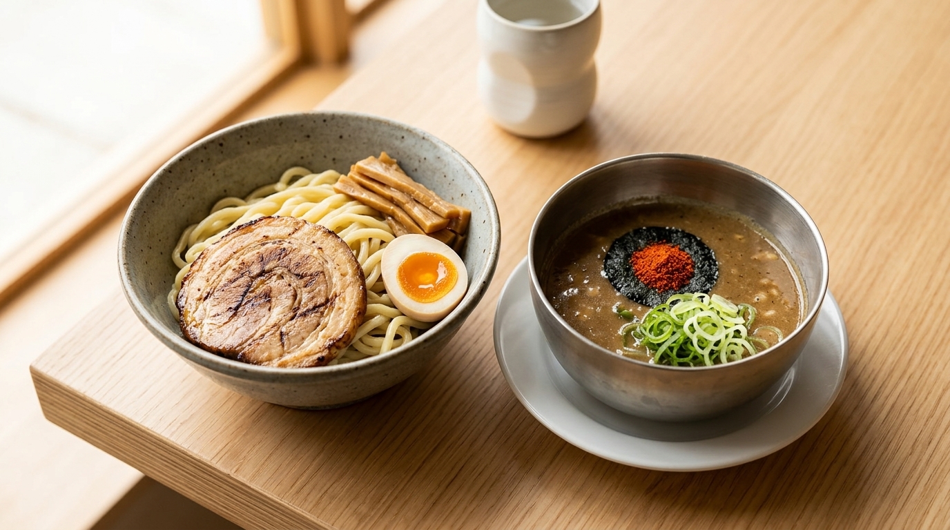 Autentico Tonkotsu Gyokai Tsukemen: Il Ramen Giapponese da Intingere
