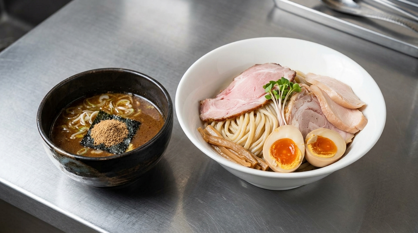 Gyokai Tsukemen Ricco (Ramen da Intingere con Maiale e Frutti di Mare)