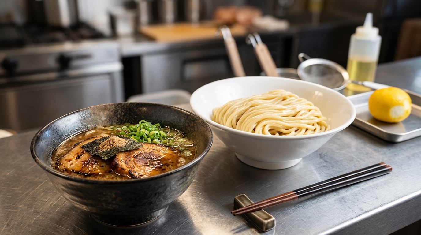 Tsukemen ai Frutti di Mare (Ramen Giapponese da Intingere)