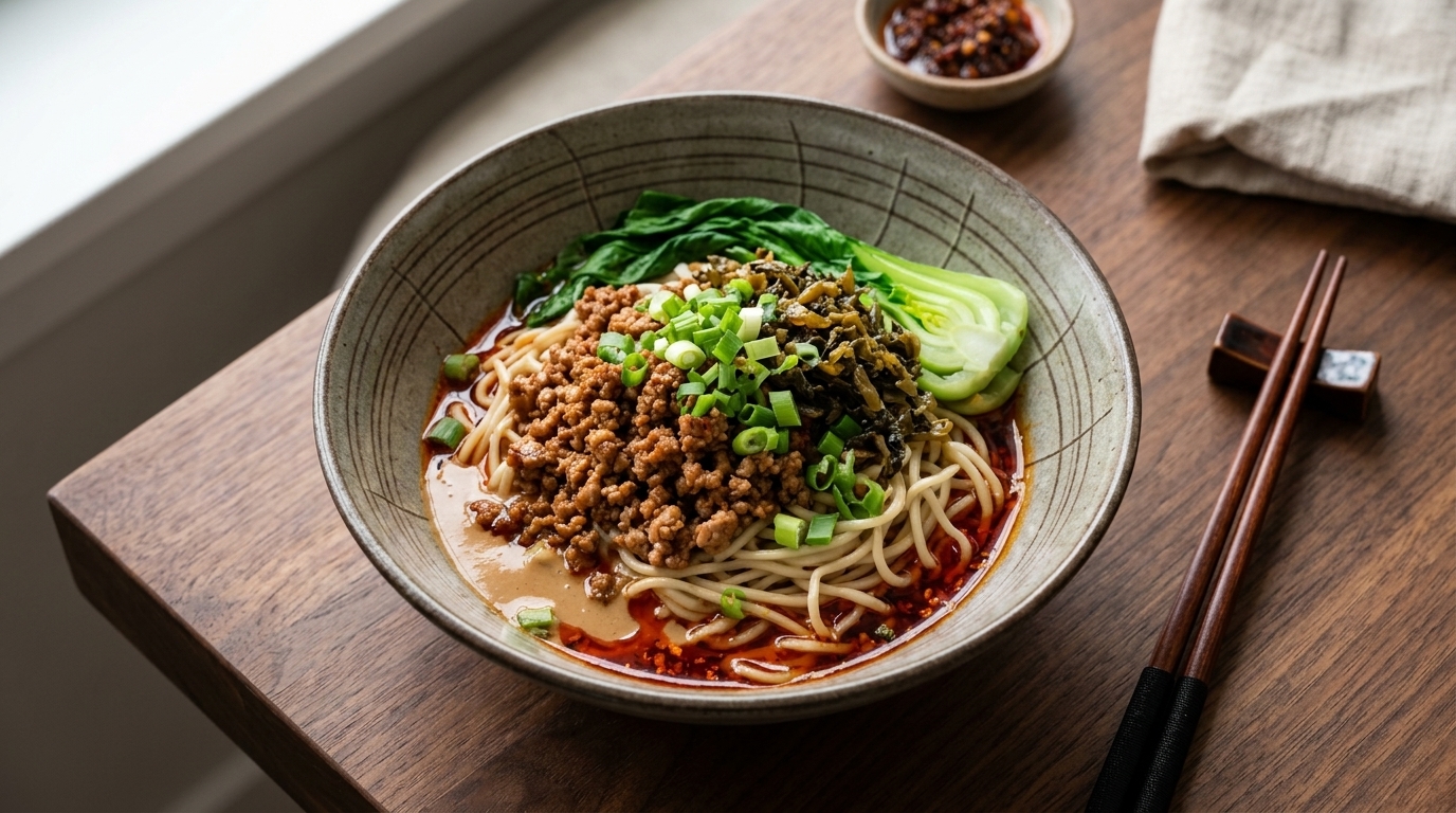 Autentici Noodles Dandan del Sichuan (Dan Dan Mian)