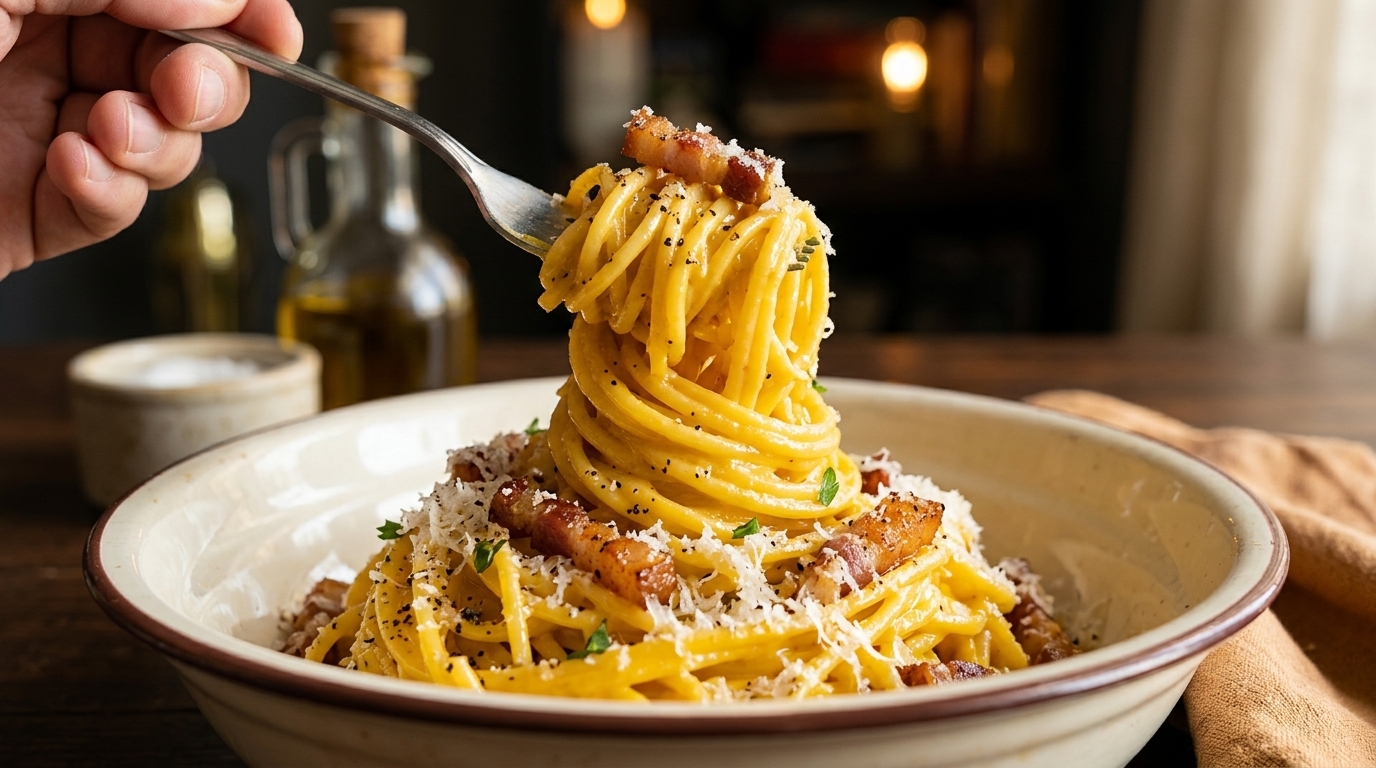 Spaghetti alla Carbonara: La Ricetta Originale Romana