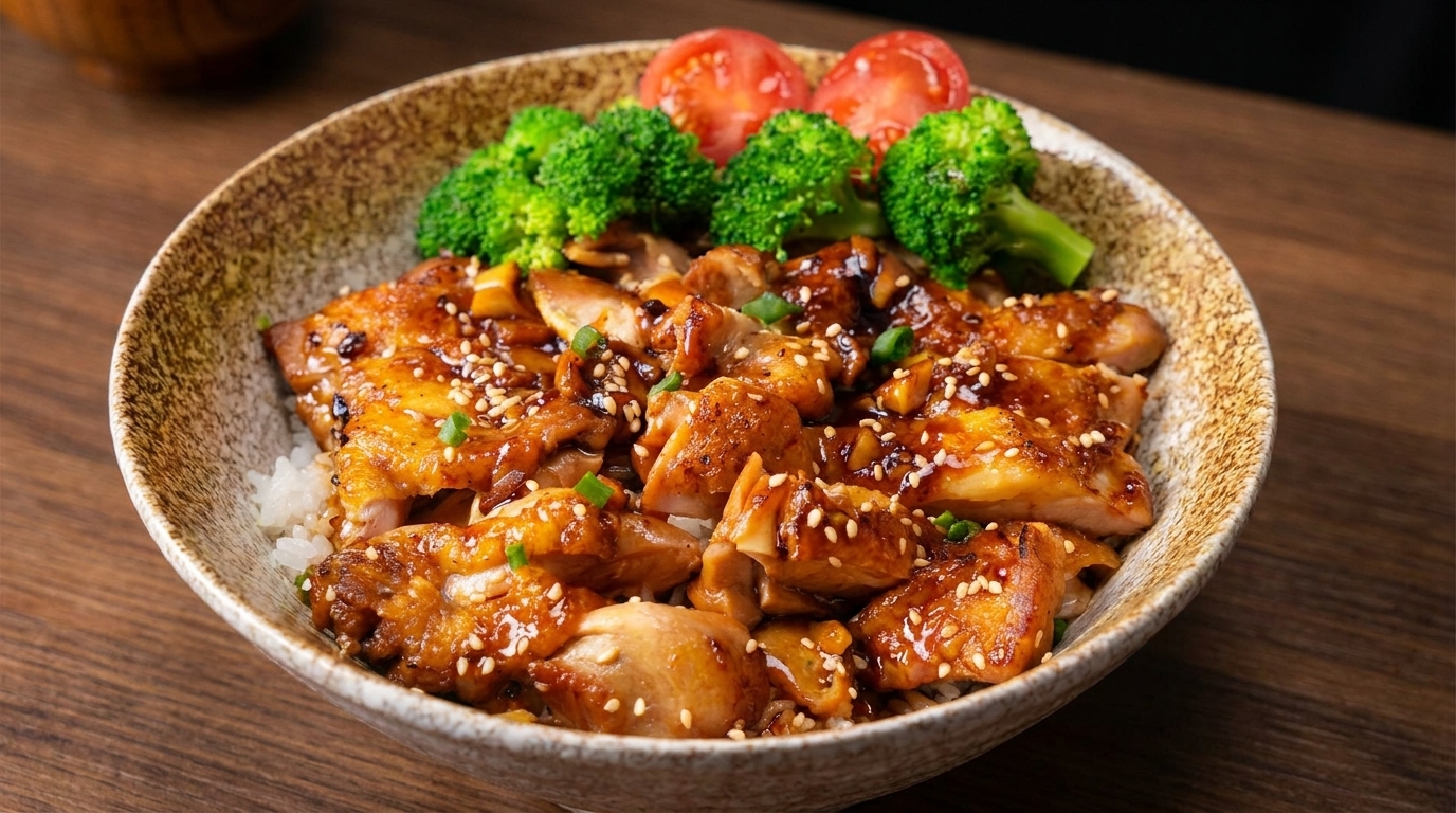 Pollo Teriyaki in Ciotola (Teriyaki Donburi Giapponese)