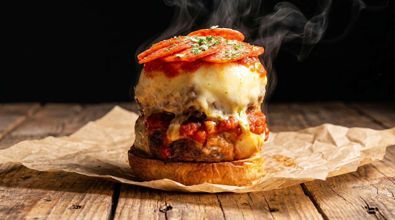 L'Ultimo Pizza Burger con Doppia Carne