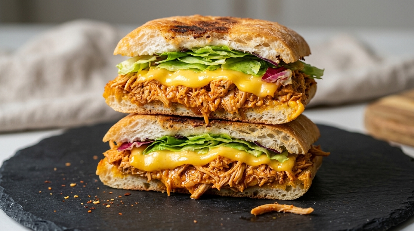 Panino Ciabatta con Pollo Sfilacciato alla Messicana
