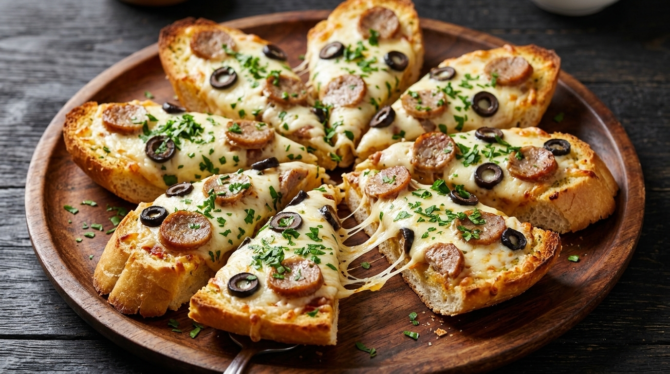 Pizza di Pancarrè Croccante al Burro all'Aglio e Miele al Forno