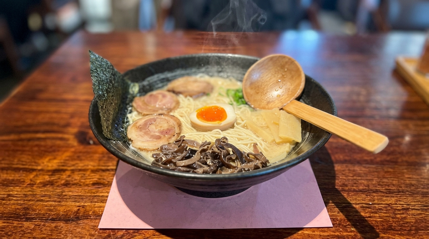 Autentico Brodo Ramen Tonkotsu stile Hakata