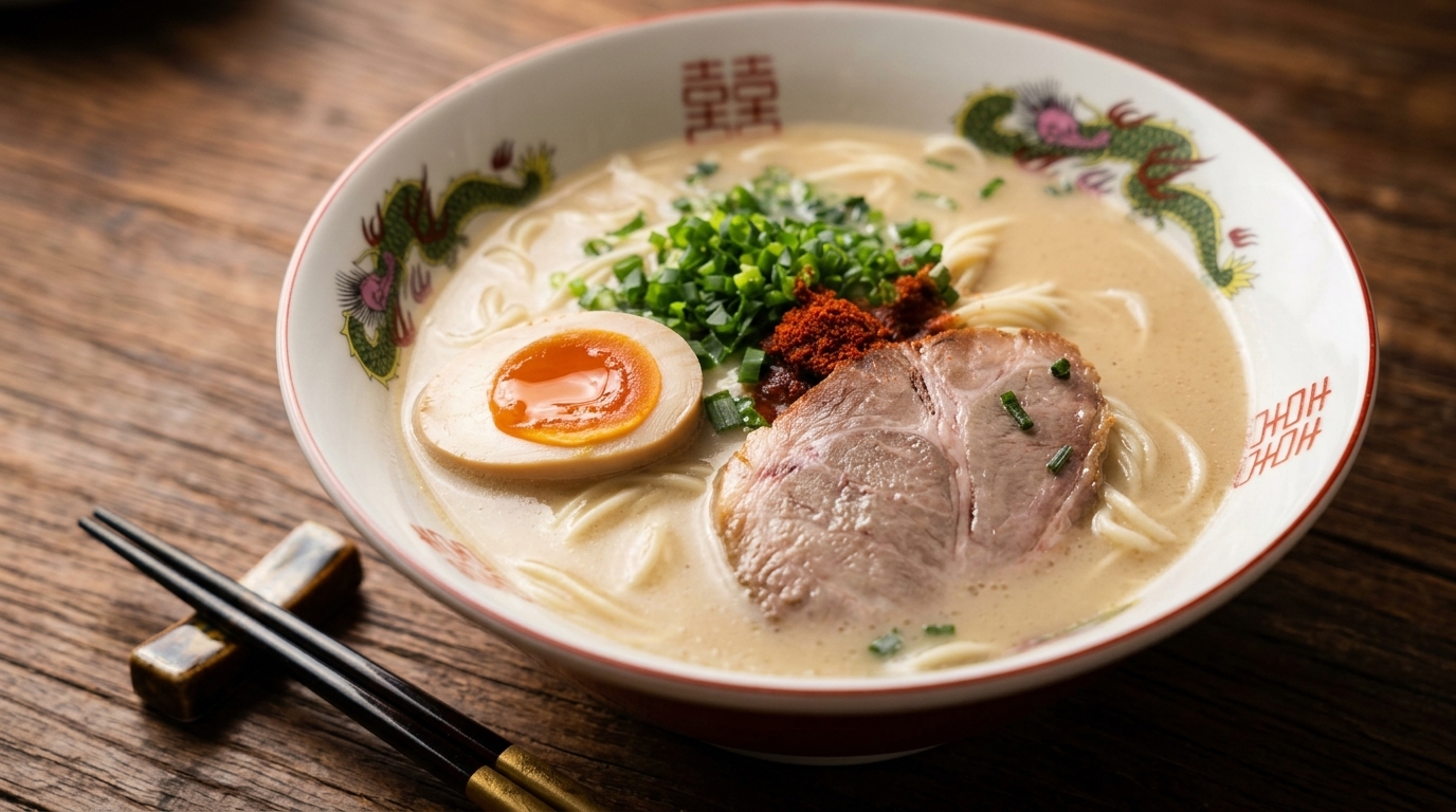 Ramen Tonkotsu Autentico Stile Ichiran (Brodo di Ossa di Maiale)