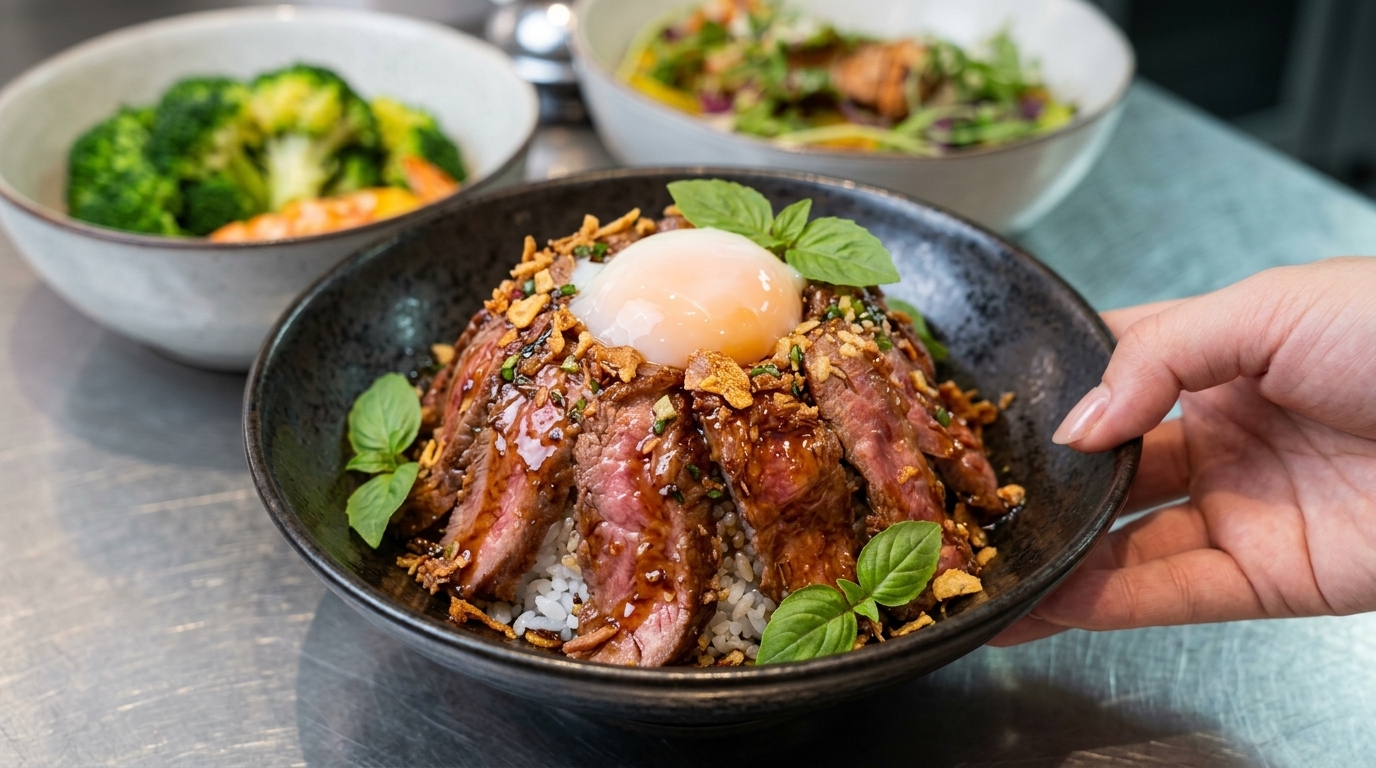 Volcano Beef Donburi Giapponese (Gyu-don)