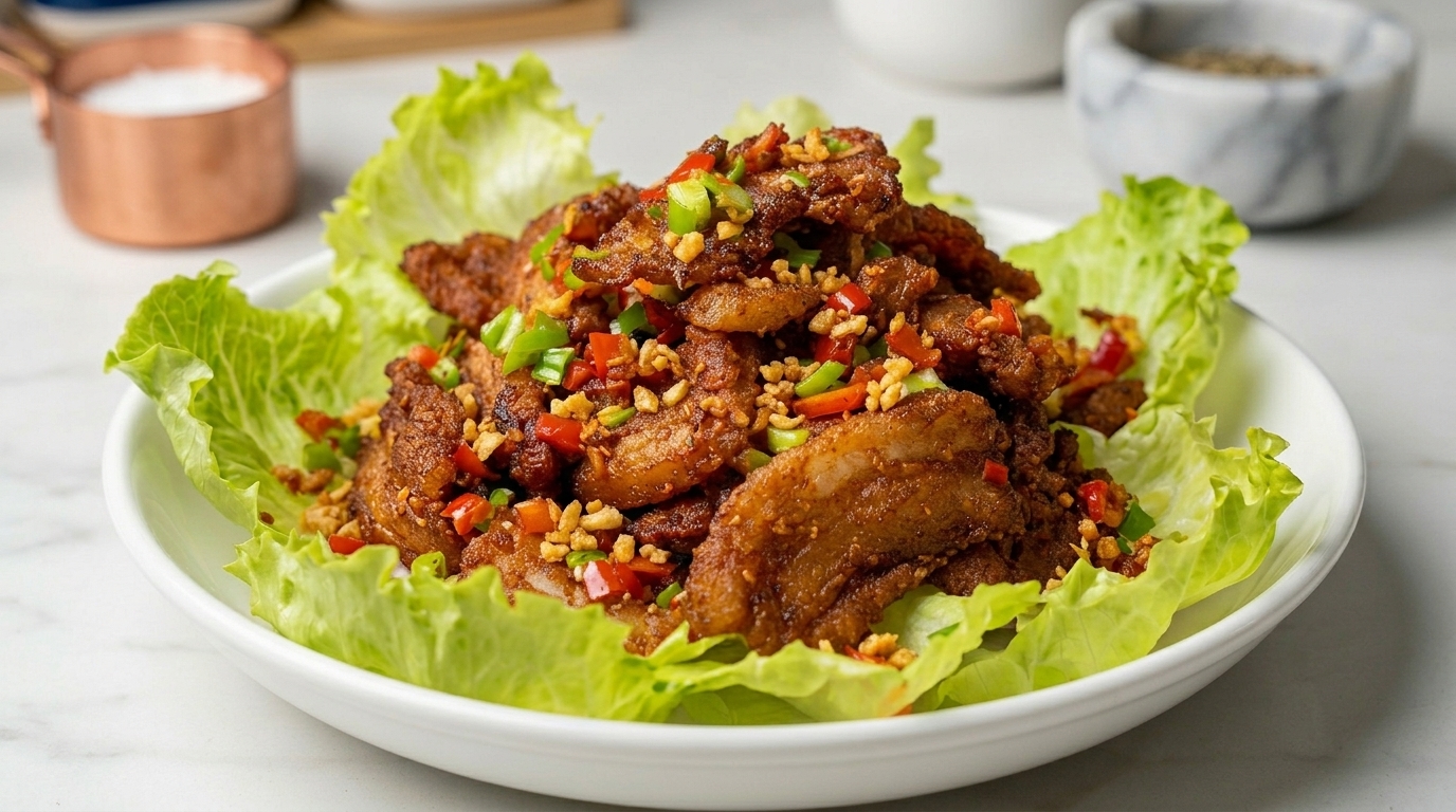 Pancetta Croccante all'Aglio (Thịt Ba Chỉ Chiên Tỏi)