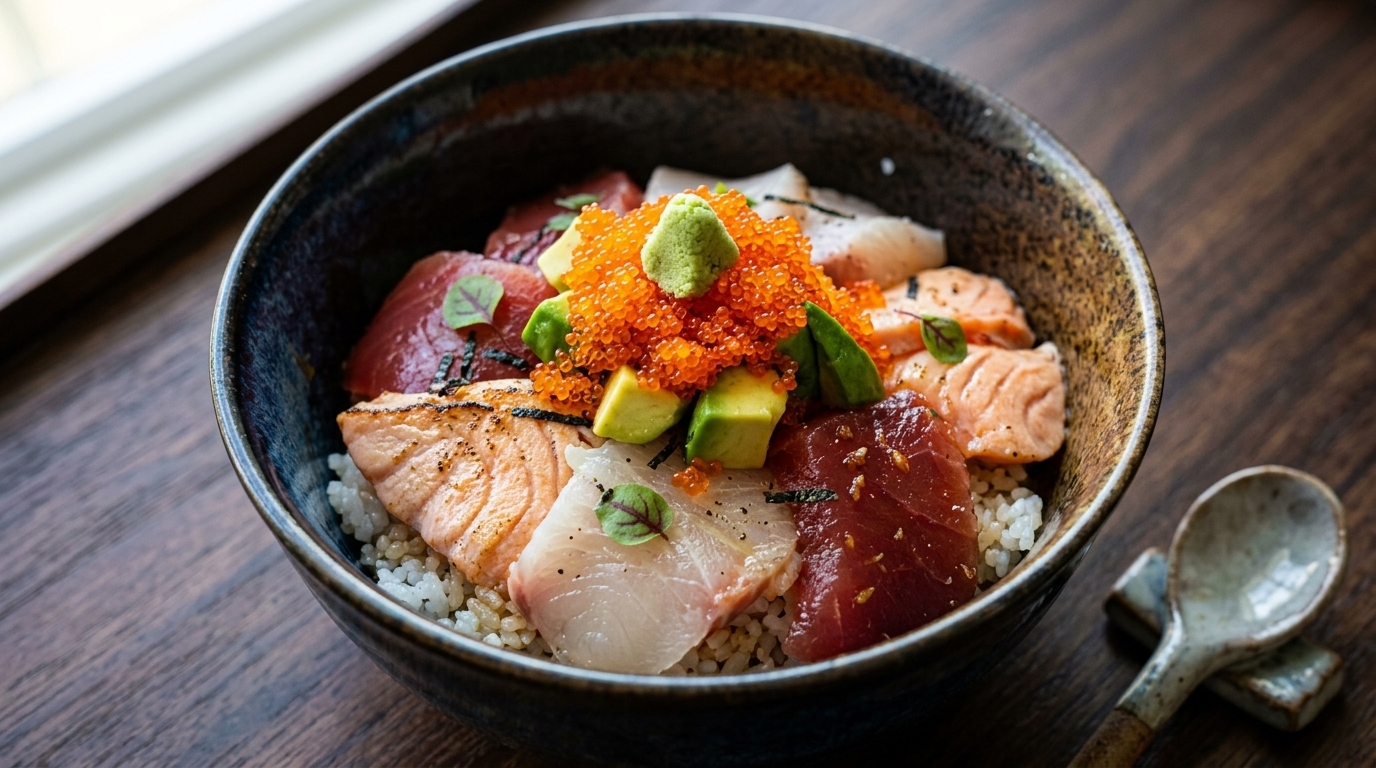 Kaisendon: la Ciotola di Riso con Sashimi Giapponese in Stile Ristorante