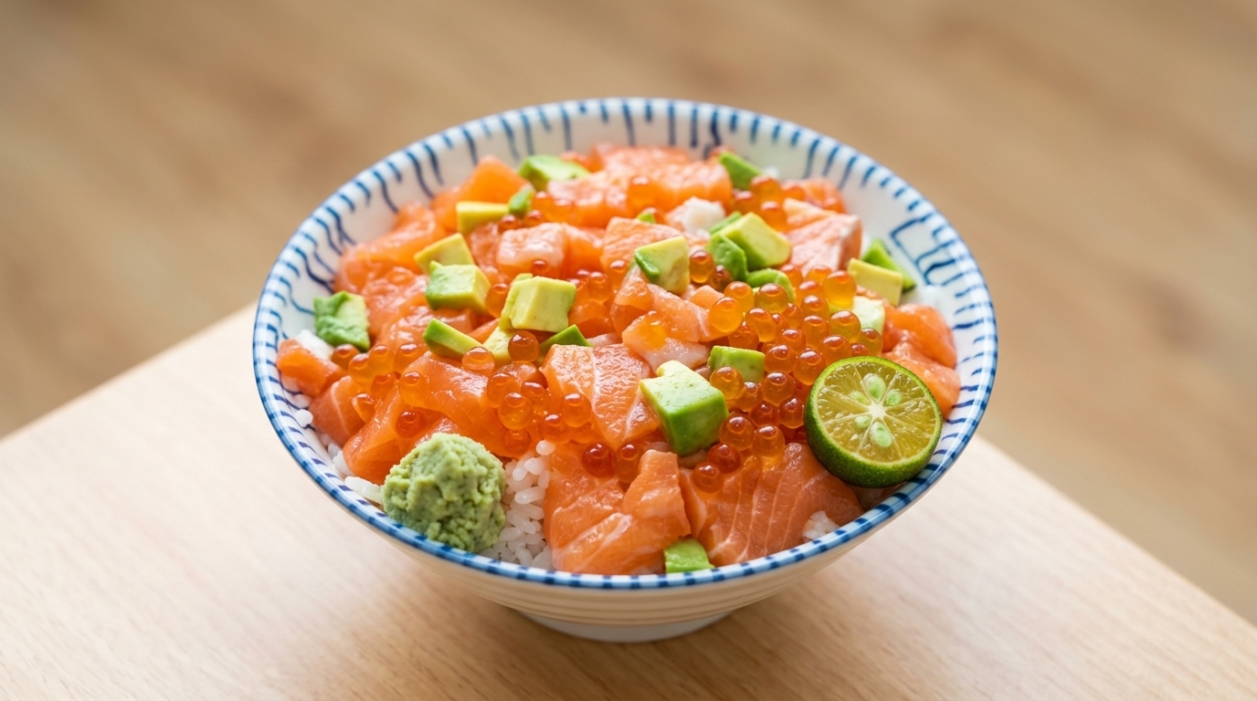 Salmon Oyakodon (Bowl di riso con salmone e ikura)