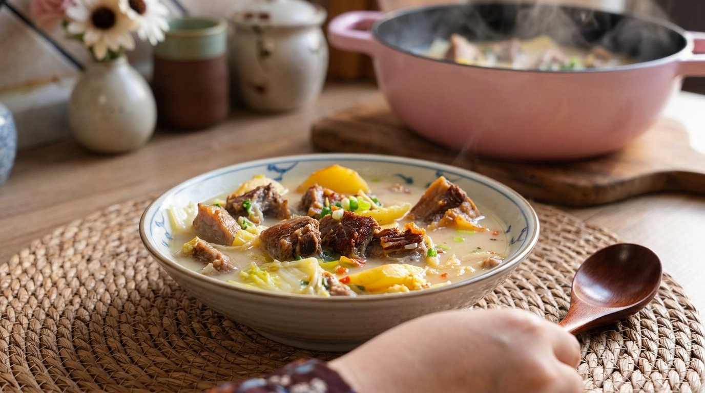 Autentico Hot Pot di Costine di Maiale Stagionate di Lijiang (La Paigu)