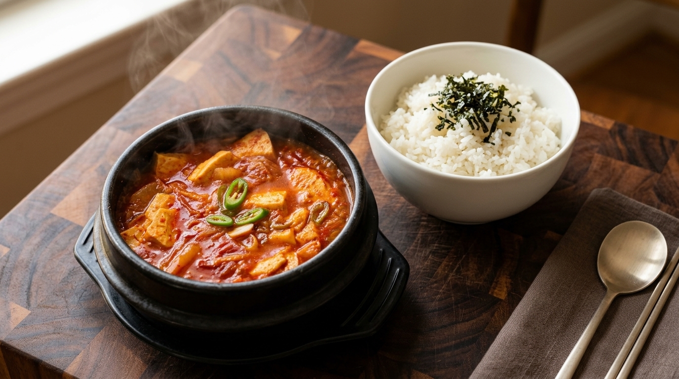 Autentica Zuppa di Kimchi e Tofu (Kimchi Jjigae)