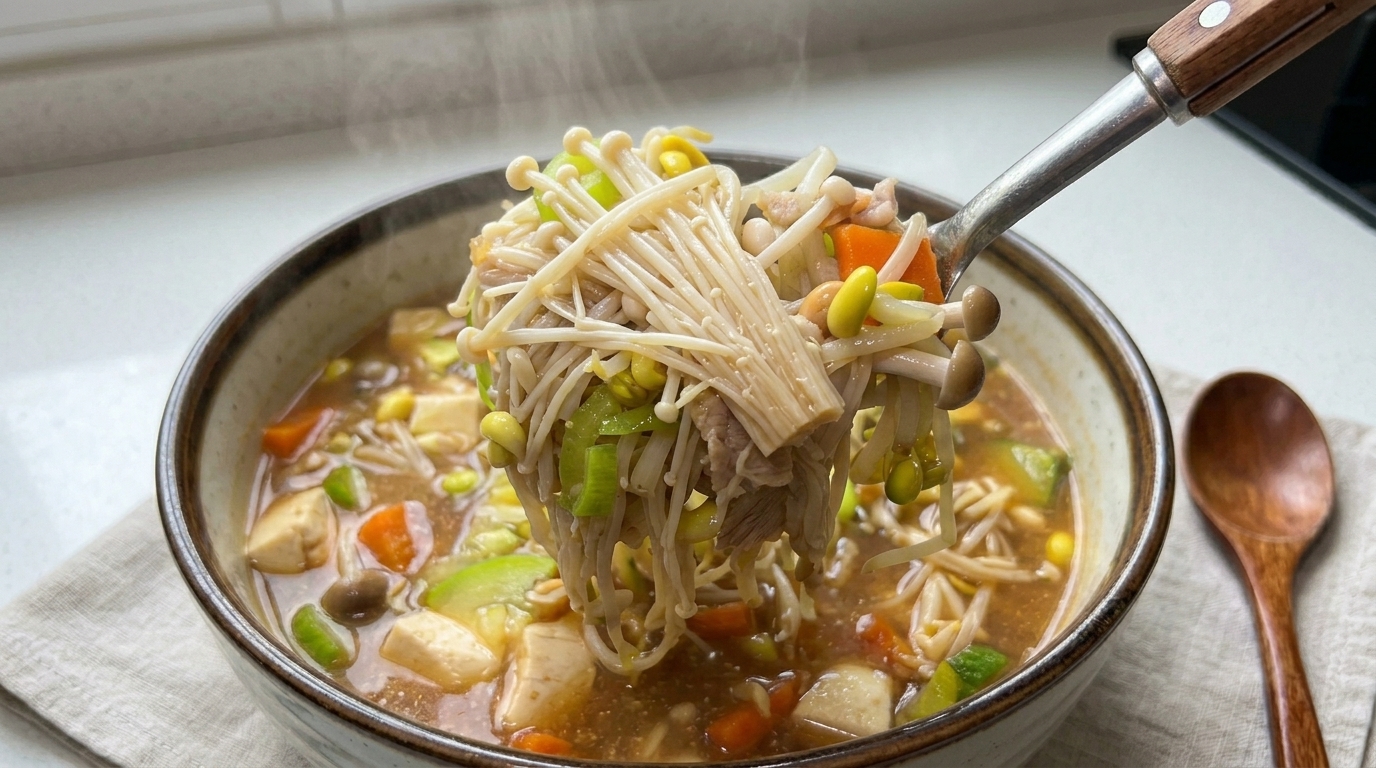 Zuppa Rustica di Pasta di Soia del Nord-Est (Dajiang Tang)