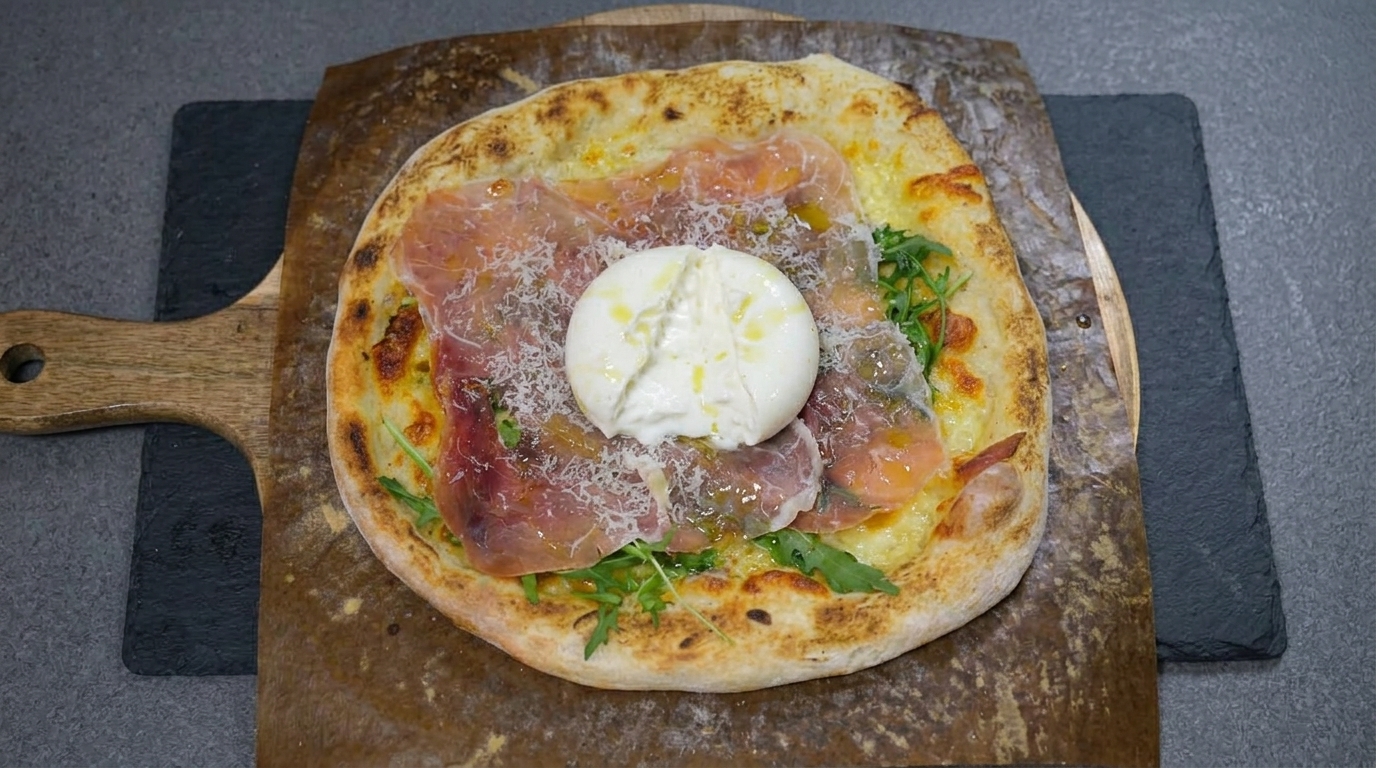 Pizza Artigianale con Prosciutto di Parma e Burrata