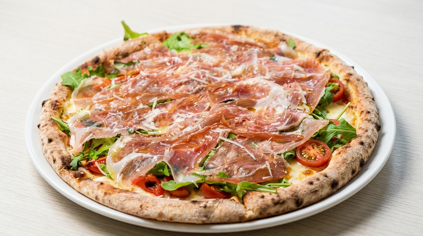 Pizza Napoletana con Prosciutto di Parma e Rucola