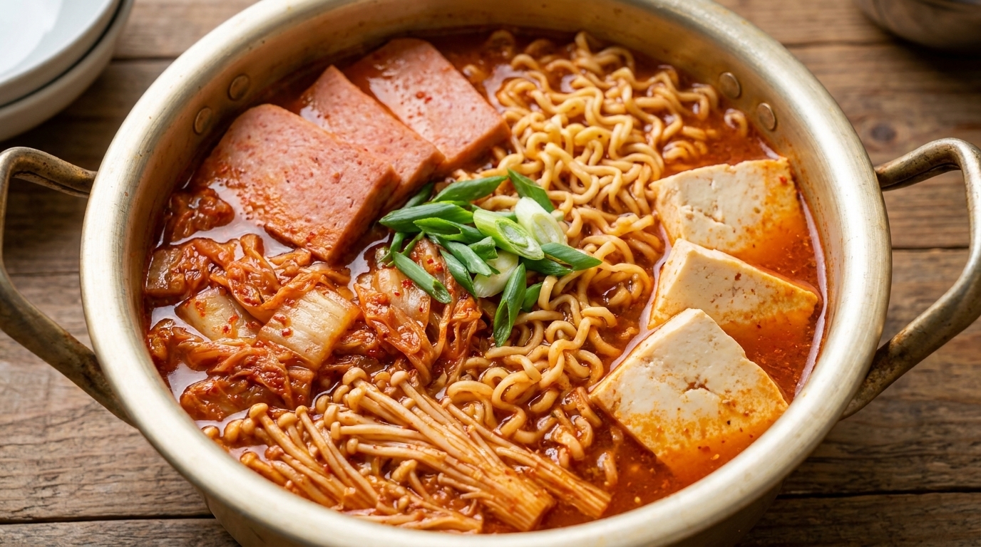 Classico Stufato dell'Esercito Coreano (Budae Jjigae)