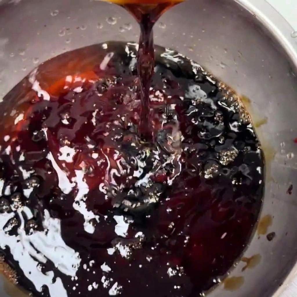 Ketchup versato nella ciotola.