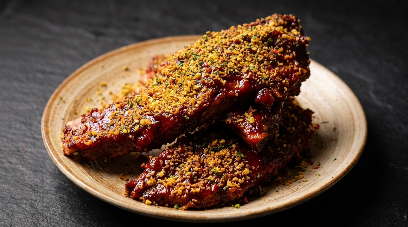 Costolette di Maiale Glassate al Forno con Crosta Croccante