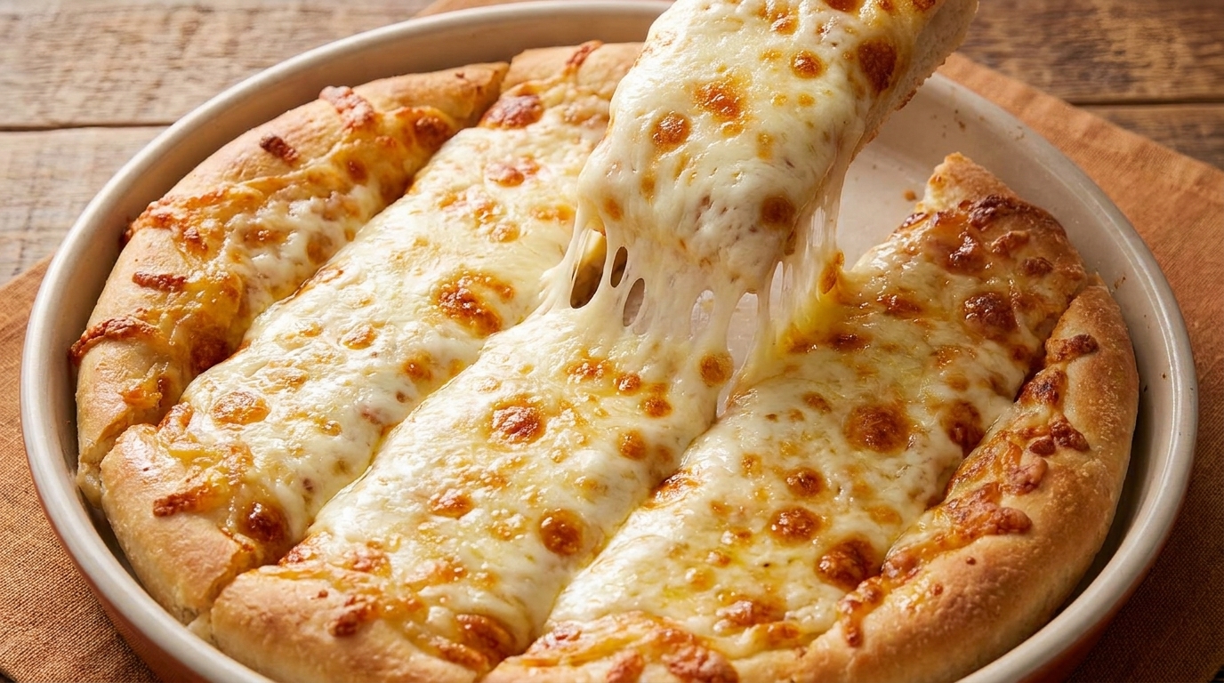 Bastoncini di Pane Pizza al Formaggio Fatti in Casa