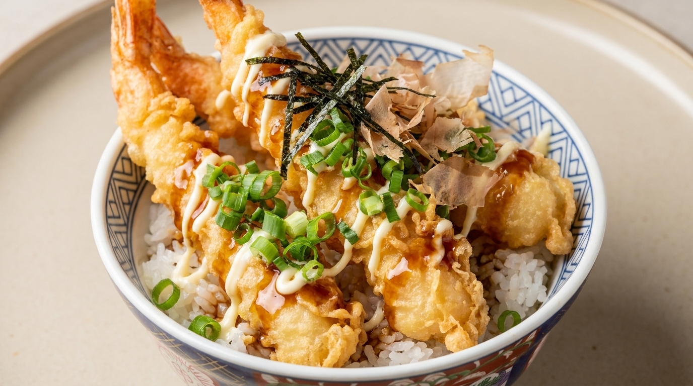 Tempura di Gamberi in Ciotola (Tendon)
