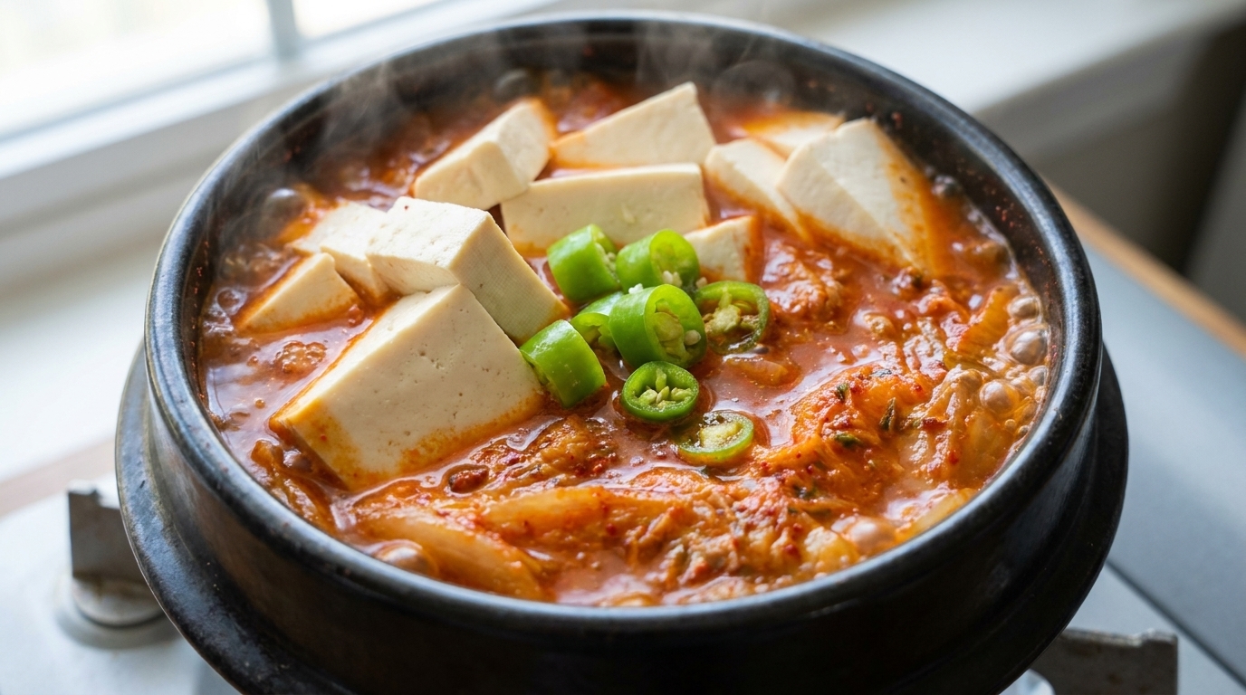 Stufato piccante di kimchi e tonno (Chamchi Kimchi-jjigae)
