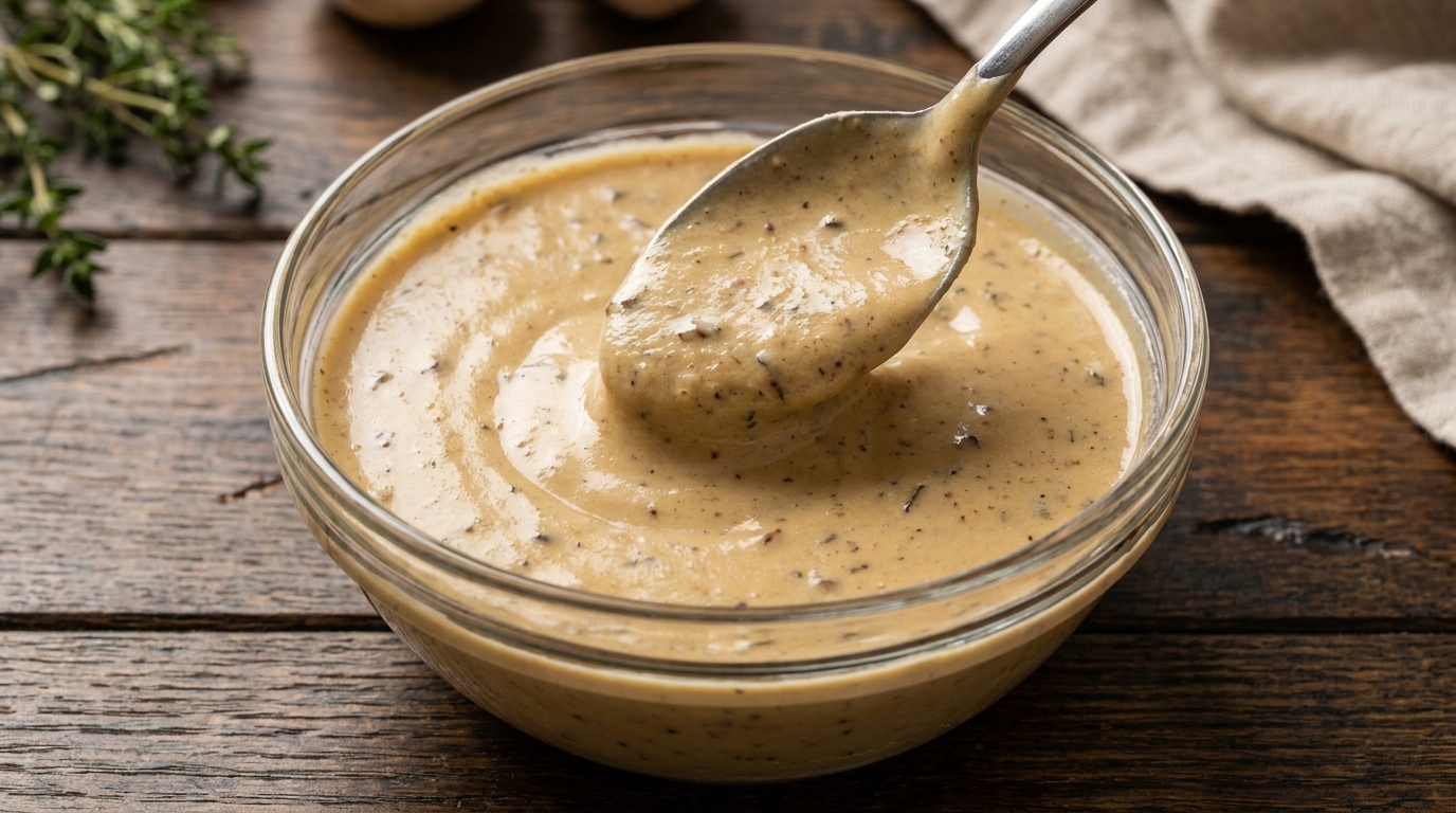 Vellutata salsa ai funghi cremosa e frullata