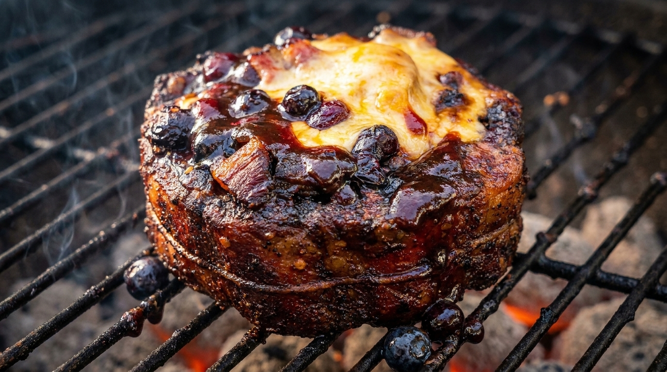 Cestini di Costine St. Louis alla Birra con Glassa BBQ ai Mirtilli