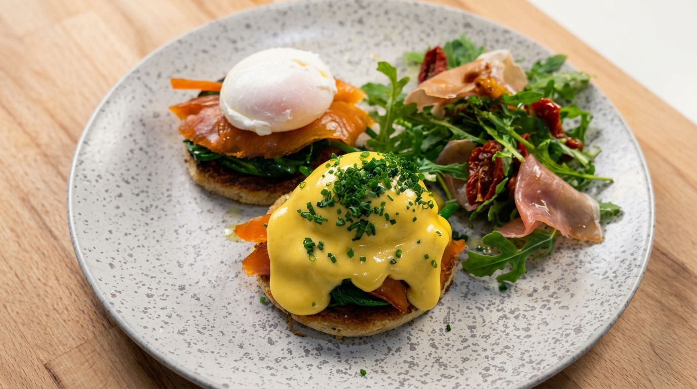 Uova alla Benedict con Salmone Affumicato su Brioche Tostata come al Ristorante