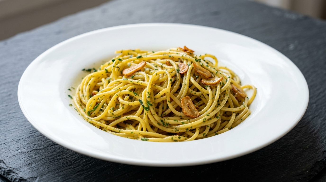 Spaghetti Aglio, Olio e Bacon Affumicato