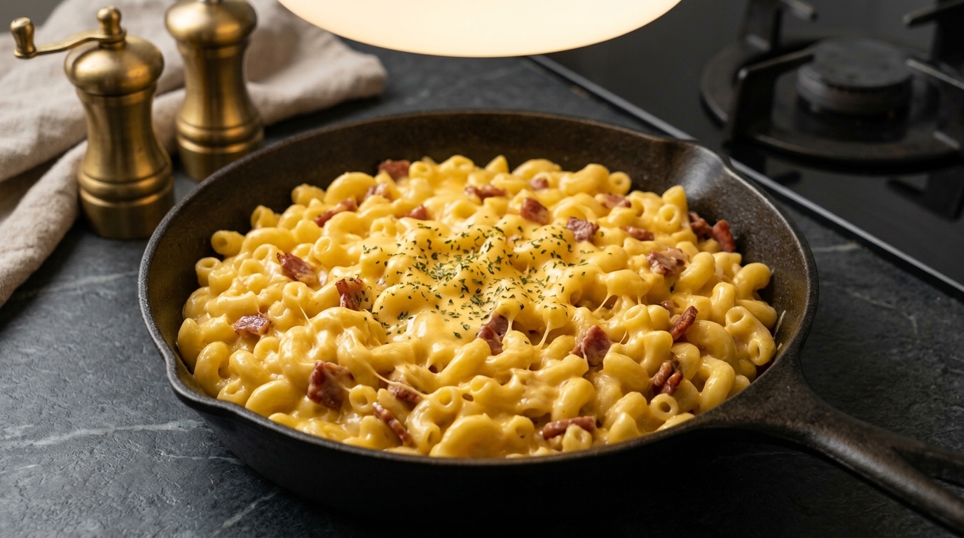 Mac and Cheese Cremosi con Salame di Manzo