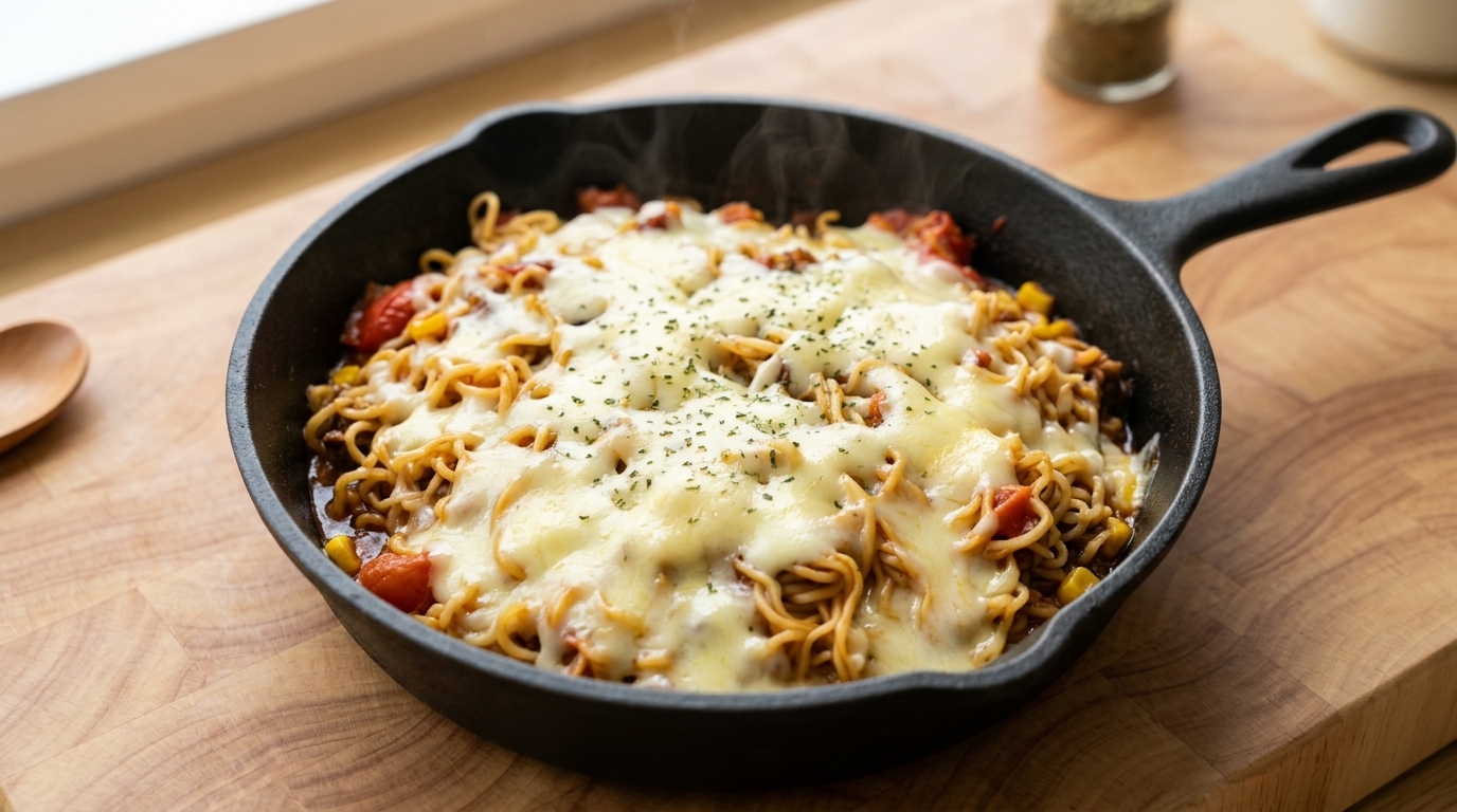 Noodles al Forno con Manzo e Formaggio Facili e Veloci